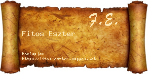 Fitos Eszter névjegykártya